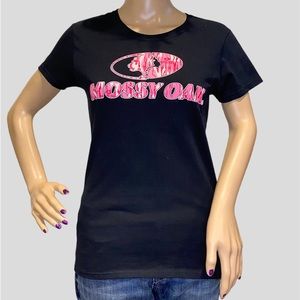 Mossy Oak Hot Pink Camo Camouflage Graphic Tee Shirt Black T-Shirt Sz Small NWOT